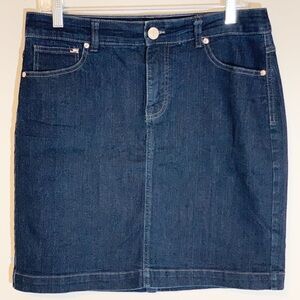 Style & Co (size 10)Women’s Dark Wash Jean Mini Skirt with Tummy Control